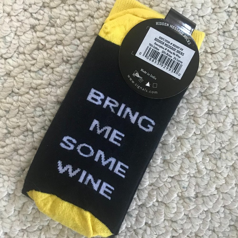 If you can read this Bring me some Wine -Socks